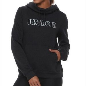 Nike Women's Sportwear Funnel Neck Black/Silver Hoodie Size Small